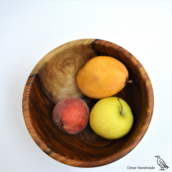one-of-a-kind Wooden fruit bowl