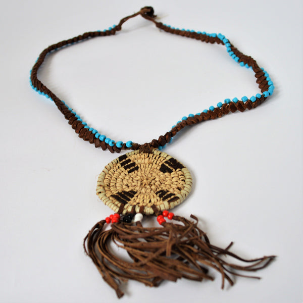 Woman leather necklace, Ethnic necklace, African style jewelry