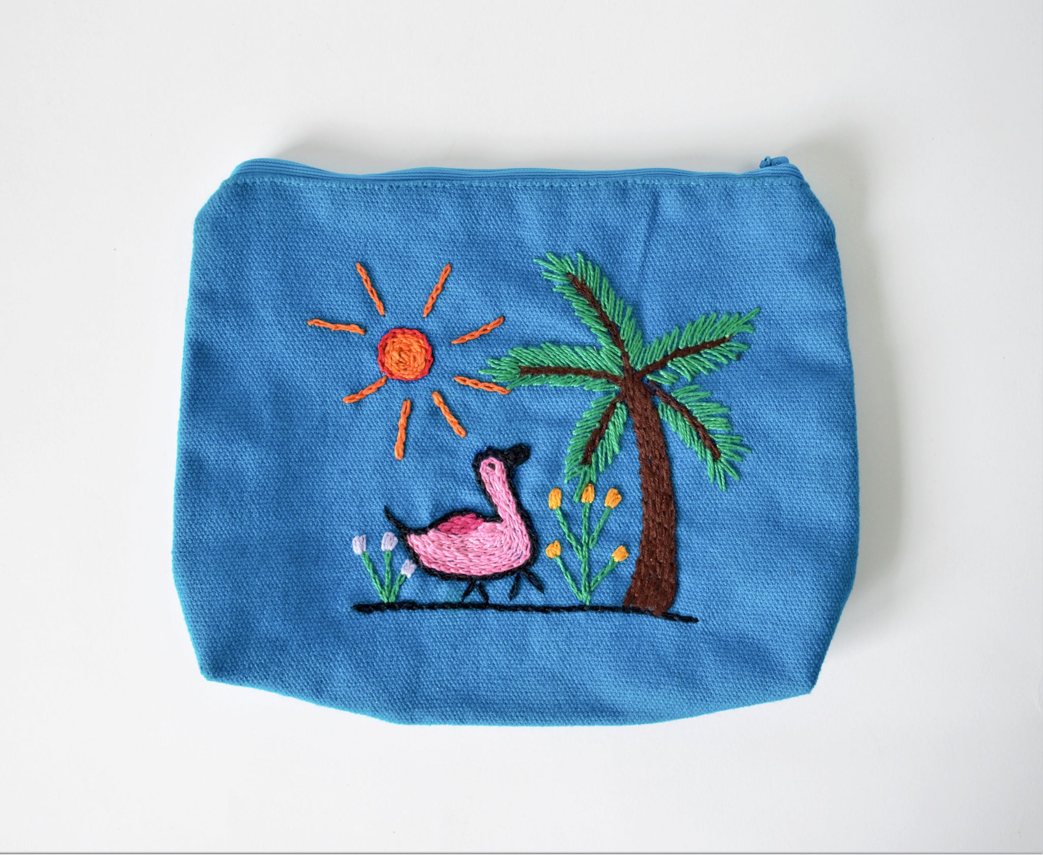 Embroidered purse, Duck embroidery bag