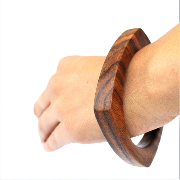 Wooden cuff bangle