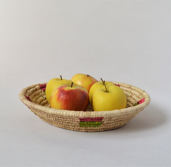 Wide fruit plate from Nubia Egypt, Palm straw