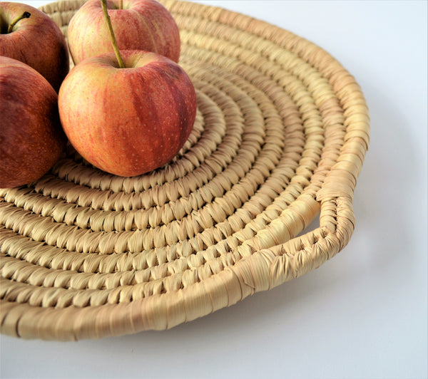 Egyptian woven fruit tray, Panier Africain
