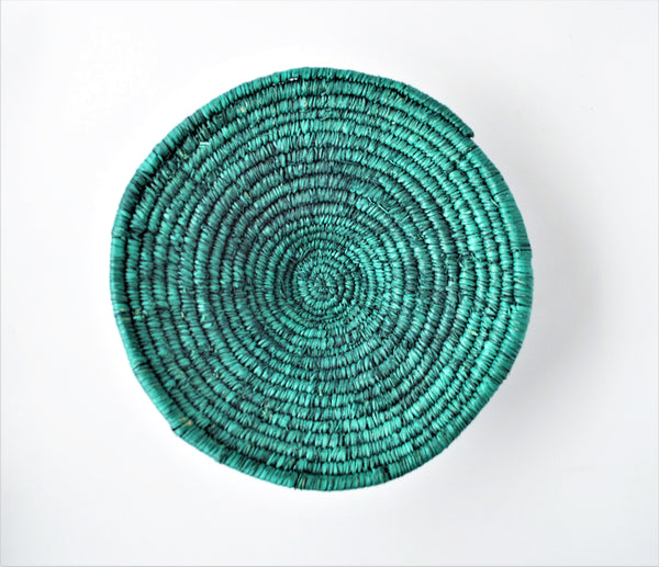 Green coil palm leaf platter, Fruit plate
