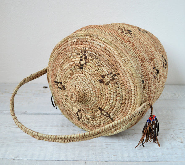 Rustic woven basket, Tribal Berber Basket