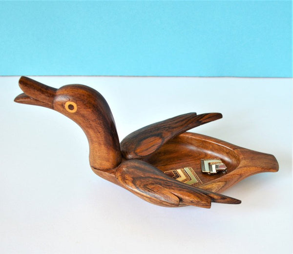 Duck jewelry Dish, Hand-carved box