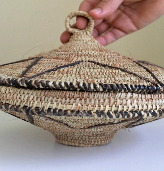 Egyptian woven African basket from Shalateen
