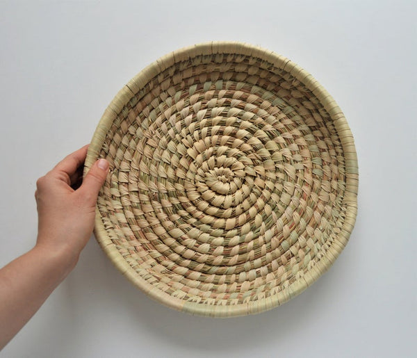 Egyptian Traditional Basket Palm leaf & Halfa grass