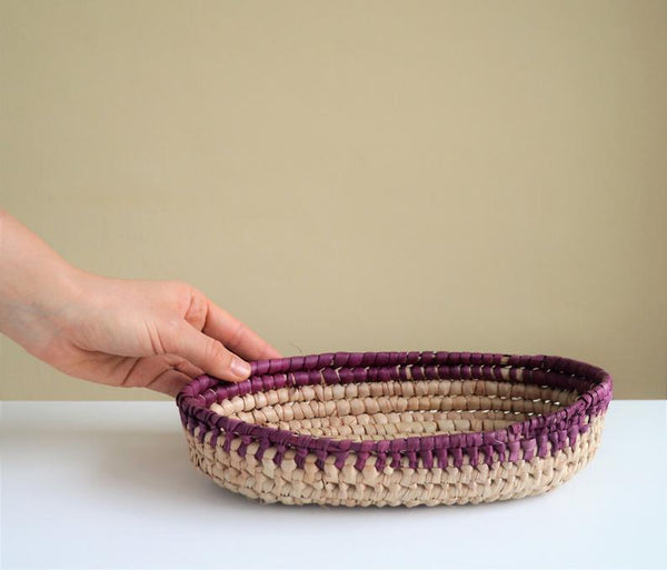 Oval bread bowl (purple)